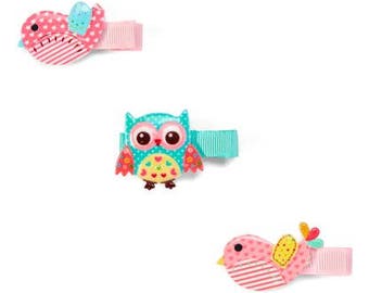 Set of Three Bird Clips