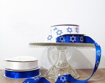 Star of David Ribbon - Hanukkah, Chanukah, Bar Mtizvah, Bat Mitzvah - Gift Wrap Supplies