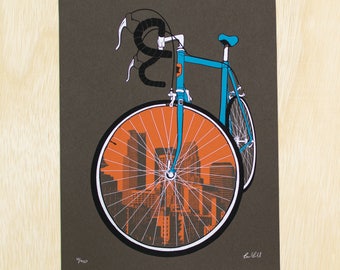 Cycling poster | Etsy