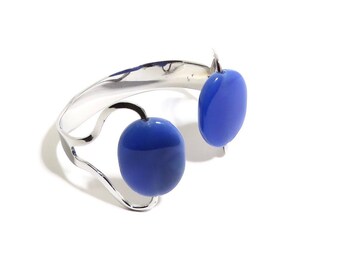 Blue Agate Bracelet, Stainless Steel Bracelet, Agate Stone Bracelet, Blue Stone Bracelet, Stainless Steel, Women, Men, BLB 105