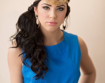 Great Gatsby headpiece, Flapper headpiece, Flapper dress, 1920s headband, 1920s hair accessory Gatsby headband, Gold Headpiece