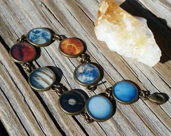 Solar System Bracelet in Antique Bronze