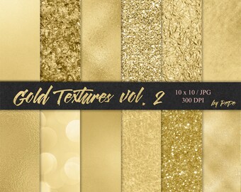 Gold digital papers, foil background, glitter textures, realistic gold, glam patterns, gold foil, gold sparkles, download