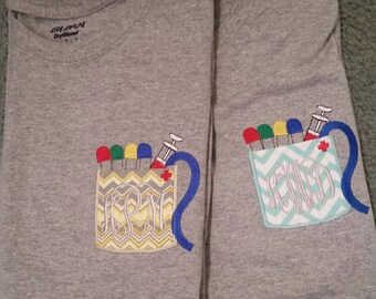 Personalize Phlebotomist pocket T-shirts, Phlebotomist T-shirt