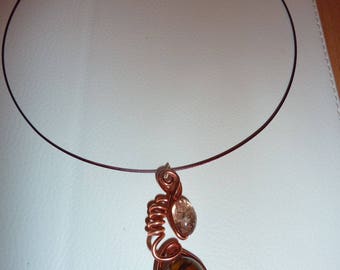 Vintage aluminum copper necklace