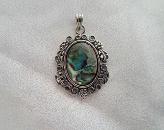 Natural Paua shell pendant