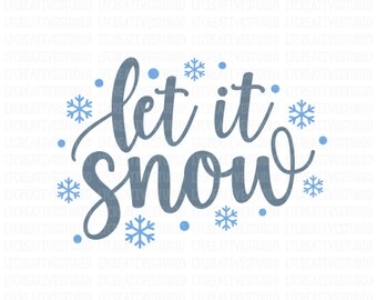 Download Let it snow png | Etsy