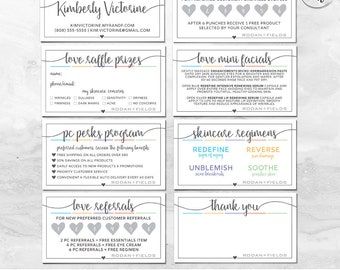 Rodan and Fields Business Card Personalized Digital Files Bundle | Square Heart