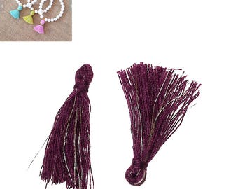 20 charms 25mm - purple-SC64859 Polyester fringe tassels-