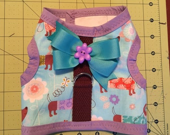 Dachshund print dog or puppy harness