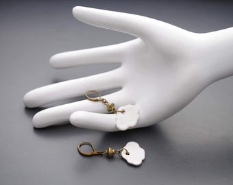 Cloud ceramic earrings
