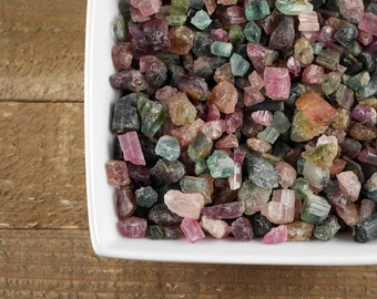 5g Mixed Raw TOURMALINE - Watermelon Tourmaline Crystal, Pink Tourmaline Rough, Green Tourmaline Stone, Tourmaline Jewelry Making E0056
