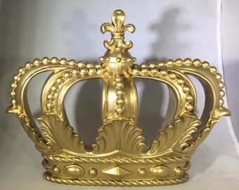 Gold Crown Wall Decor, Metallic Gold,Canopy Crown,Royal Prince Baby Shower,Cinderella,Princess Party, Wedding,Nursery,Birthday,Baby Shower