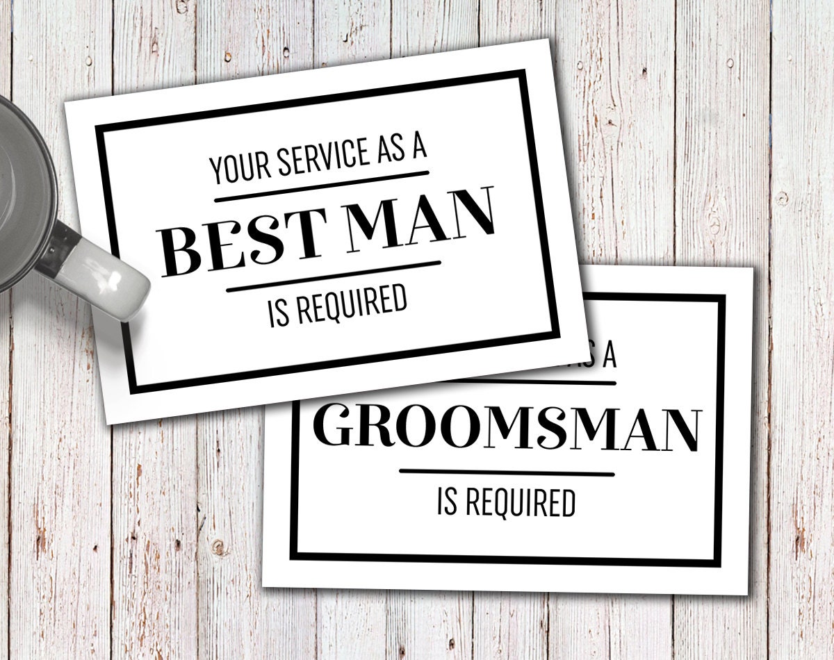 Groomsmen Card Best Man Proposal Best Man Card groomsmen