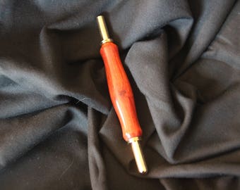 Gold Plated Seam Ripper and Stiletto in Bloodwood Holder