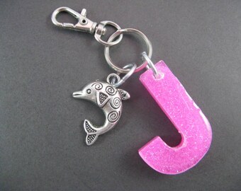resin letter keyring etsy letter j keychain