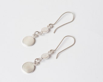 Disc and Chain Drop Earrings