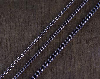 Handmade Antiqued Brass Chains -- 3 Styles
