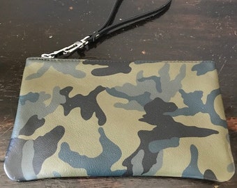Camouflage Leather Pouch 51/2x9"