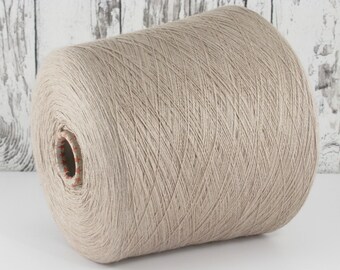 Cashmere/silk (Italy) on cone, grey-beige per 100g: Y001141