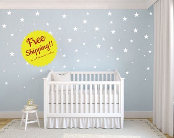 Star Shapes Multisize 75 per - Decal Wall Vinyl Sticker FREE SHIPPING Stars Night Sky Nursery Decor Confetti Baby Boy Girls Room Entryway