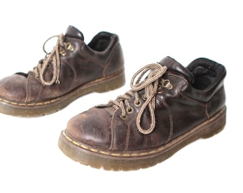 mens size 13 DOC MARTENS style brown leather 90s BROGUES chunky grunge shoes y2k specials