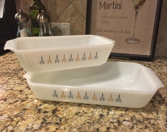 Vintage Anchor Hocking Fire King Candelglow Casserole Dishes