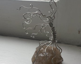 Funky Tree in the Wind, Wire on Quartz