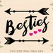 Besties svg Best friends SVG BFF svg Friendship svg Valentines day Eps files Dxf Cricut downloads Cricut files Silhouette files Silhouette