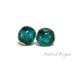 Teal Orbs artisan glass beads - Free USA Shipping - Macrame - Crafting -Make a Teal Necklace or Teal Earrings-Can use 2mm Cord -Blue Green