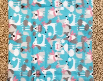 Fleece Dog Bed / Crate Mat Turquoise