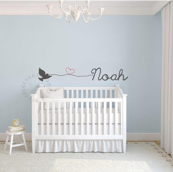 Nursery wall decals Name wall decals Baby boy wall stickers