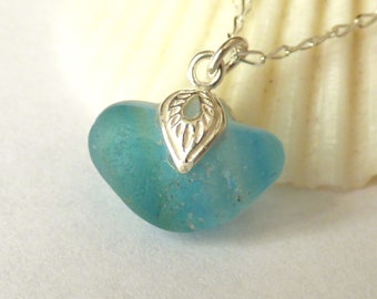 Sea Glass Pendant, End of Day, Multi Seaglass, Seaglass Necklace, Seaglass Jewellery, Seaham Beachglass, Blue Jewelry, Gift for Her P180029