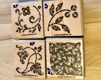 Stampin Up Stippled Stencils Gently Used Retired Rubber Stamps