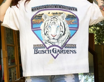 Vintage Busch Gardens White Tiger Extinction is Forever size XL