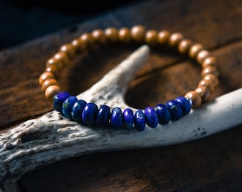 Mens Lapis Lazuli Bracelet Mens Bracelet Mens Beaded Bracelet Yoga Jewelry Gift for Men Mens Gift For Him Mens Jewelry Mens Bracelet