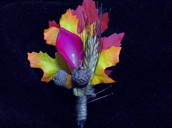 Fall calla lily boutonniere