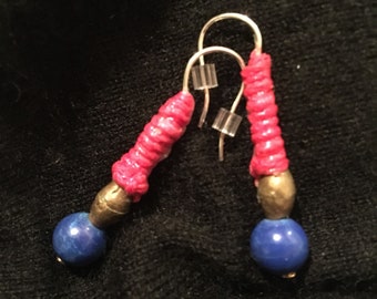 African Brass Bead Earrings