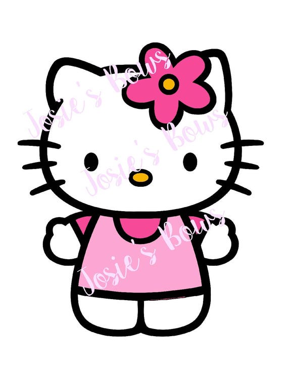 Hello Kitty Flower Cut Cut Cutting File .SVG DXF