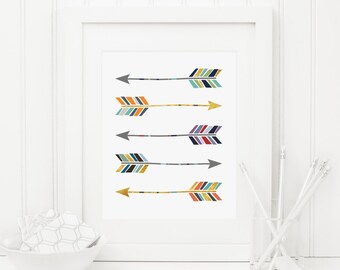 Arrow Printable Tribal Arrow Print Tribal Nursery Decor Tribal Arrows Native Wall Art Southwestern Decor Navy Nursery Wall Art Boy Nursery