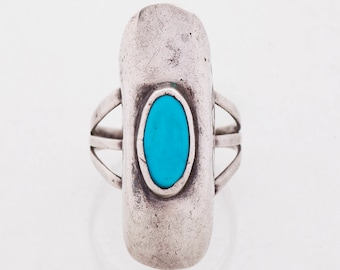 Vintage Ring - Vintage Sterling Silver Turquoise Ring