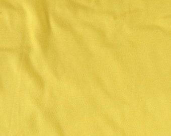 SALE - Fabric -Yellow cotton interlock jersey – 1.00m piece