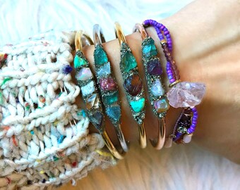 Birthstone Bracelet for Mom, Birthstone Jewelry, Raw Birthstone Jewelry, Customized Birthstone Jewelry, Custom Birthstone Bracelet
