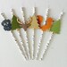 Woodland Collection Birch Paper Straws Set of 6