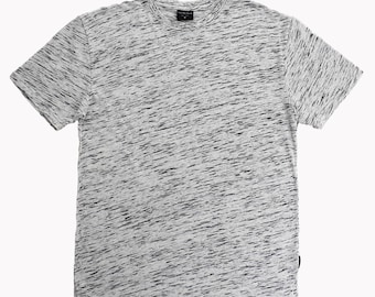 Men's United Face Classic Fit Short Sleeve Crew Neck Space Dye T-Shirt - White, S~XXL