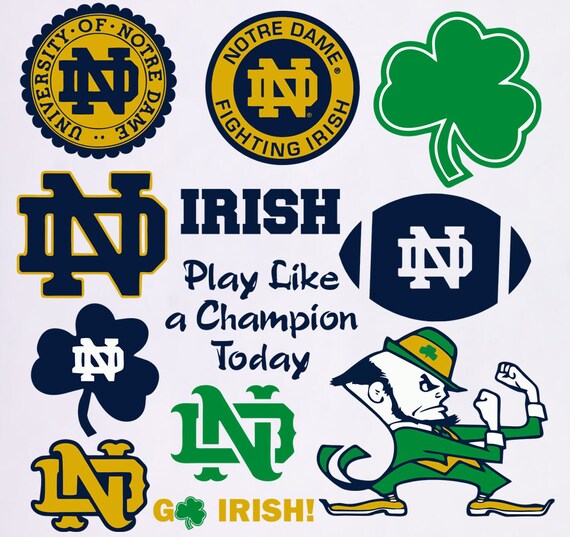 Download Notre Dame Fighting Irish svg Notre Dame svg Irish clipart