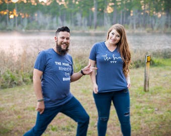 Maternity Shirt - Pregnancy Shirt - Maternity - Pregger Shirt - Motherhood - Motherhood Shirt - The Man Behind the Bump Shirt - Preggers