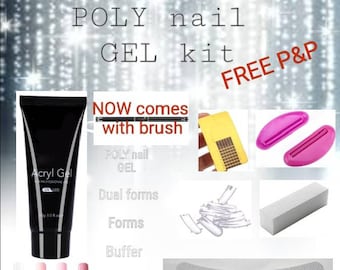 Acrylgel + tube key + file+ buffer + dual forms for use with polygel + dual brush spatula. Free UK shipping