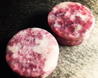 Premium Organic Moondevite Stone Plugs | Double Flare | 5mm-25mm | 1 Pair |