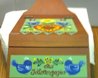 das toilettenpapier tole painted toilet tissue holder.